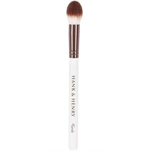 New Hank & Henry "Karla" Tapered Face Makeup Brush White Handle Pro Discontinued